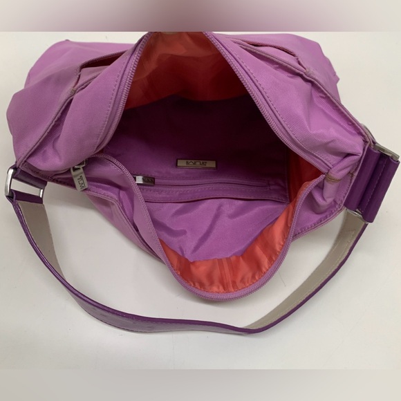 Tumi Magenta Lavender Durable Ballistic Nylon Tote Handbag Purse - Picture 9 of 15